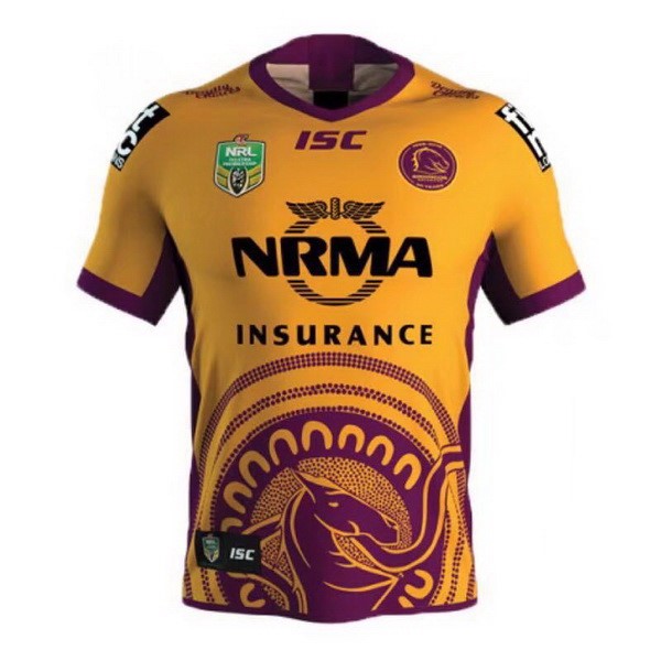 Tailandia Camiseta Brisbane Broncos 2018 Amarillo